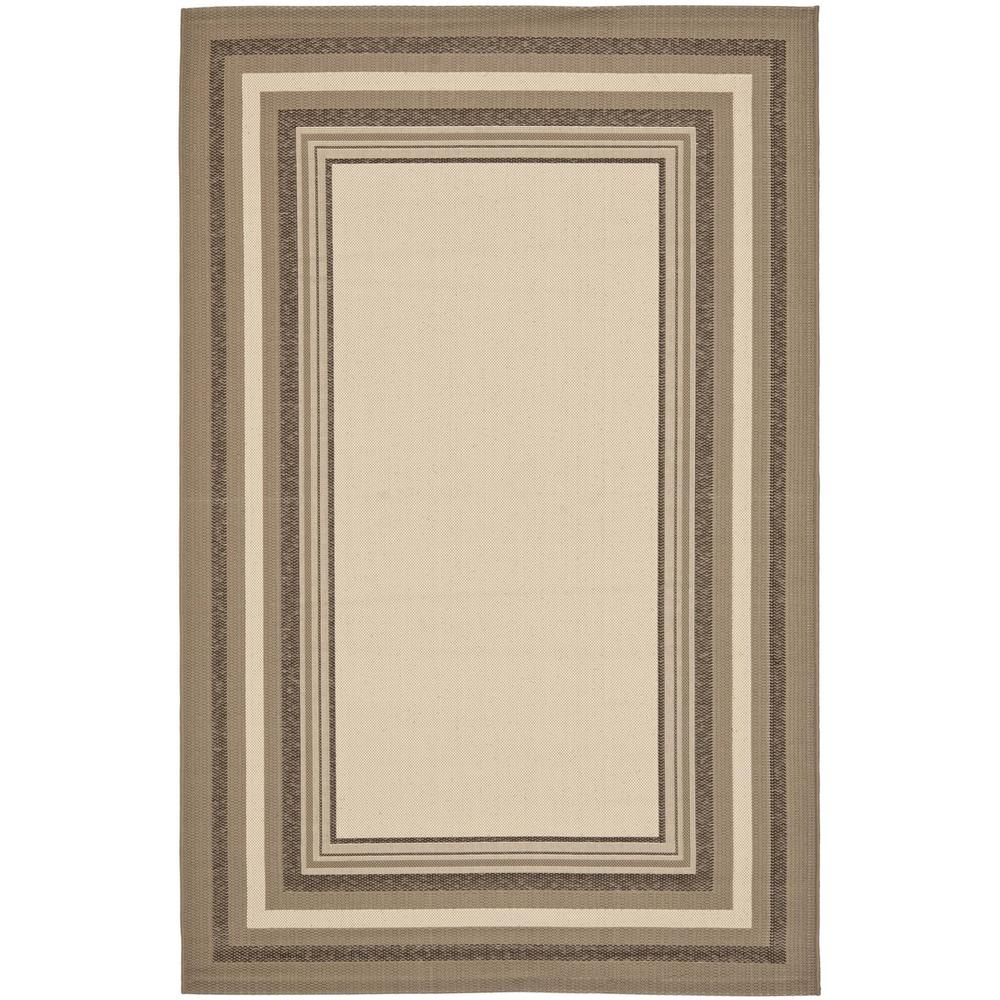 COURTYARD, BEIGE / DARK BEIG, 6'-7" X 9'-6", Area Rug, CY7896-79A7-6