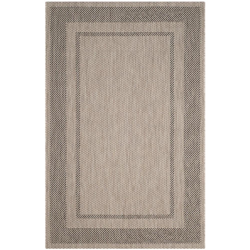 COURTYARD, BEIGE / BLACK, 5'-3" X 5'-3" Square, Area Rug, CY8477-36612-5SQ