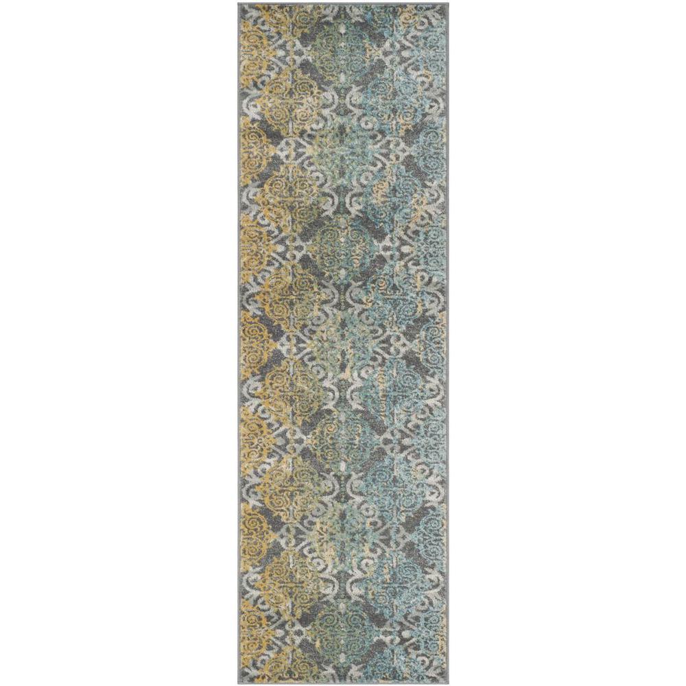 EVOKE, GREY / IVORY, 2'-2" X 9', Area Rug, EVK230D-29