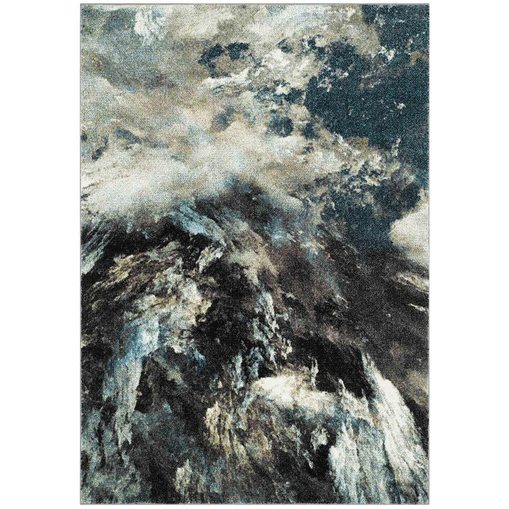 GLACIER, BLUE / MULTI, 6'-7" X 9', Area Rug, GLA123B-6