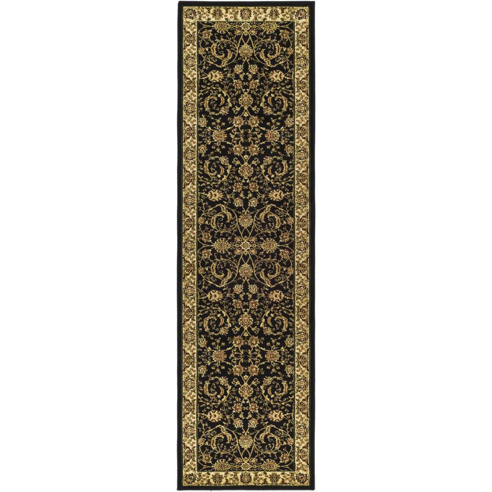 LYNDHURST, BLACK / IVORY, 2'-3" X 20', Area Rug, LNH219A-220