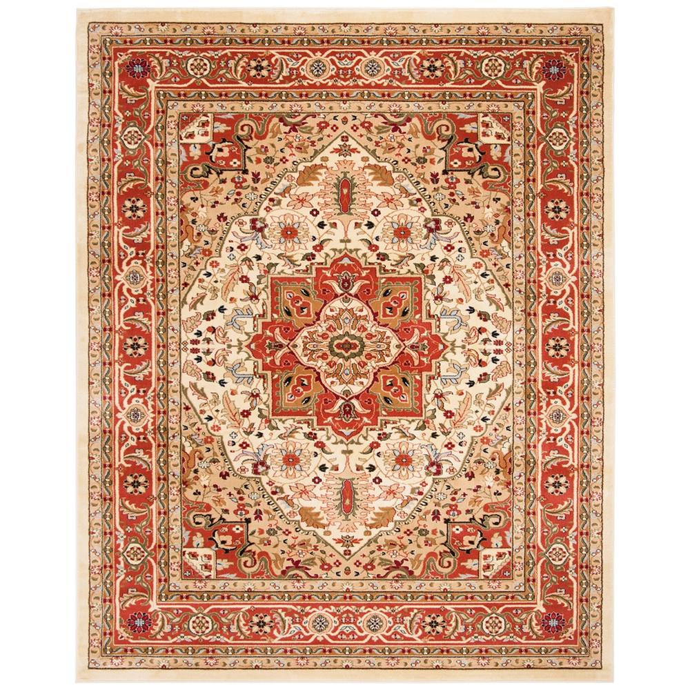 LYNDHURST, IVORY / RUST, 8' X 10', Area Rug