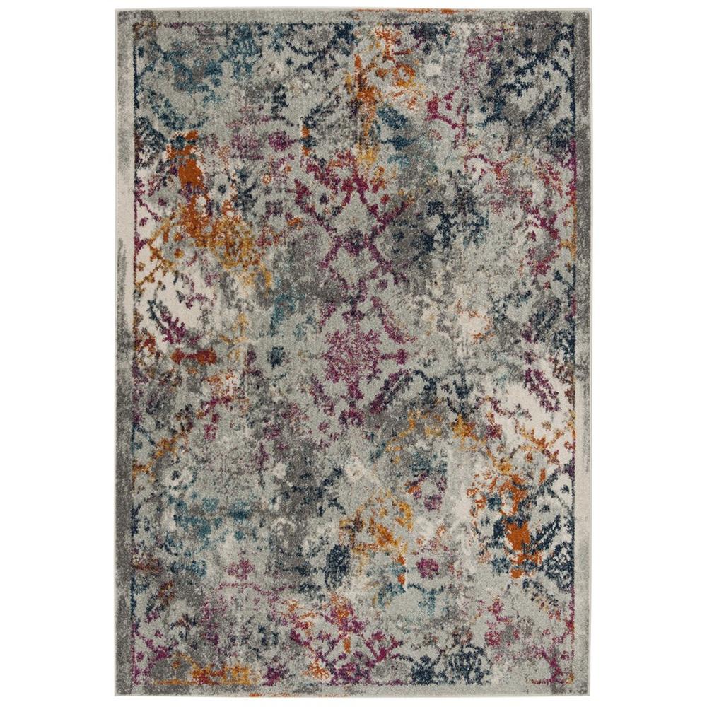 MADISON, LIGHT GREY / FUCHSIA, 6' X 9', Area Rug, MAD159R-6