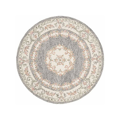 MICRO-LOOP, GREY / IVORY, 5' X 5' Round, Area Rug