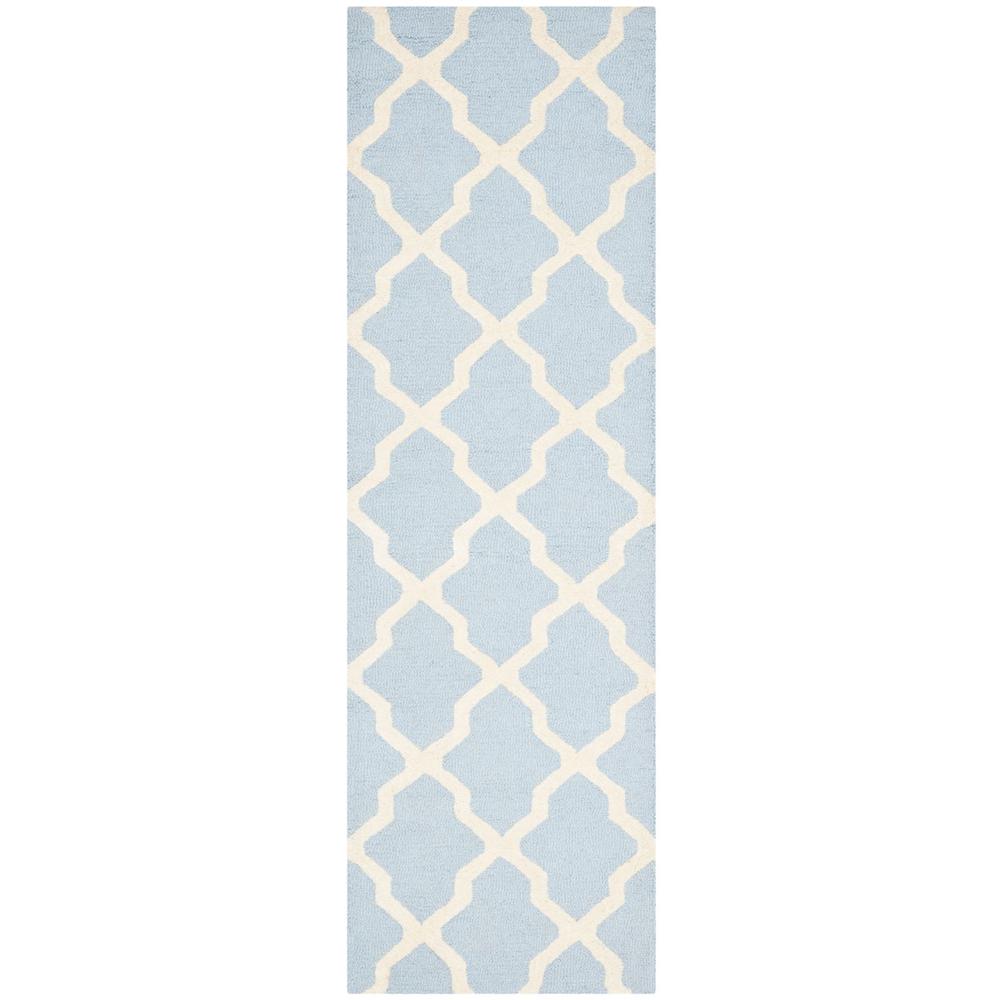 CAMBRIDGE, LIGHT BLUE / IVORY, 2'-6" X 20', Area Rug, CAM121A-220