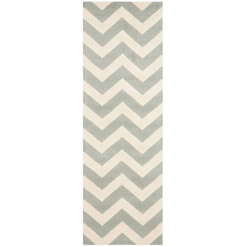 CHATHAM, GREY / IVORY, 2'-3" X 9', Area Rug, CHT715E-29