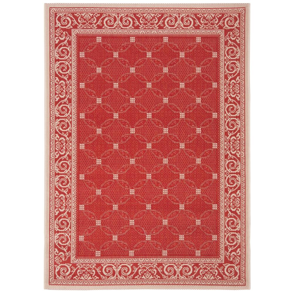 COURTYARD, RED / NATURAL, 5'-3" X 7'-7", Area Rug, CY1502-3707-5