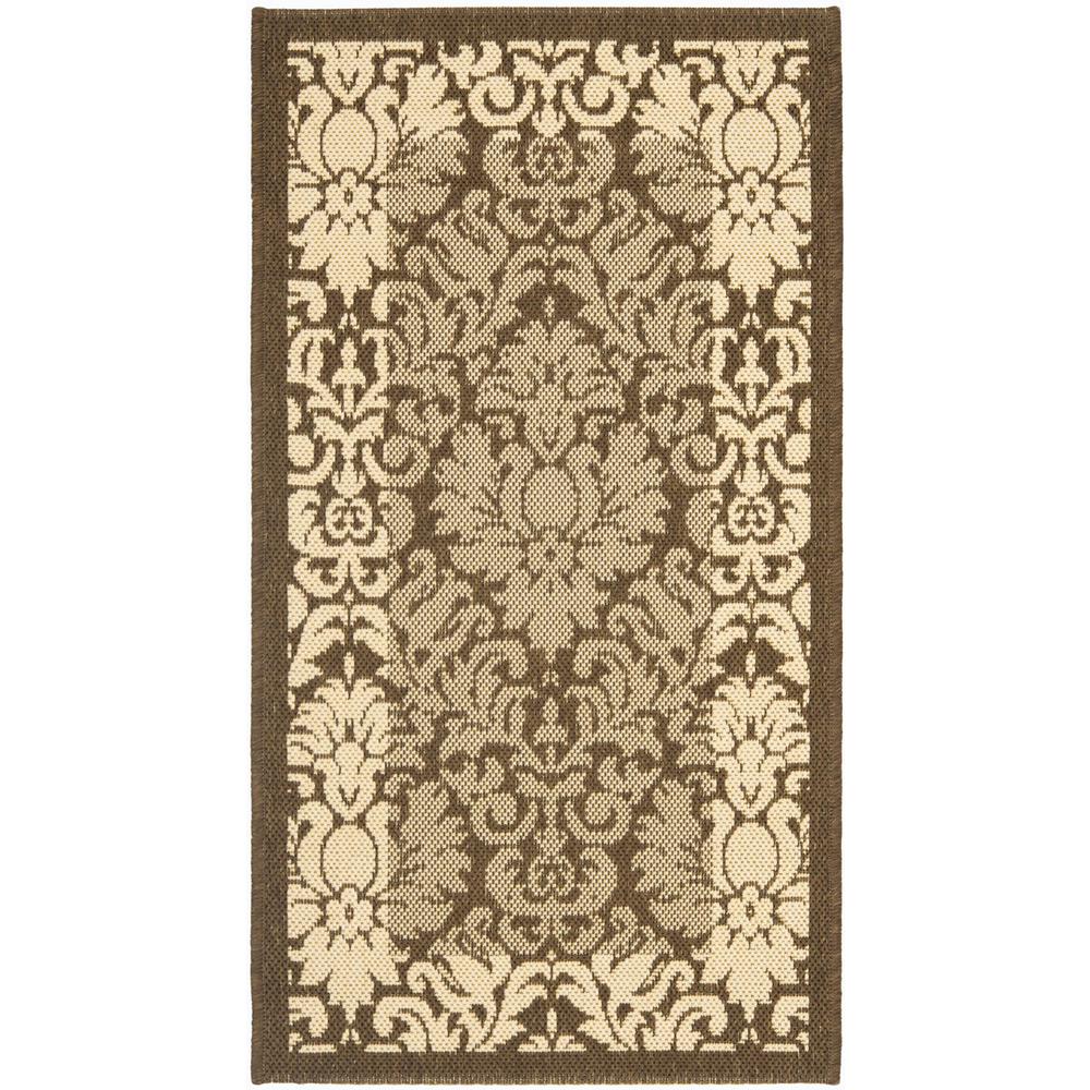 COURTYARD, BROWN / NATURAL, 6'-7" X 9'-6", Area Rug, CY2727-3009-6