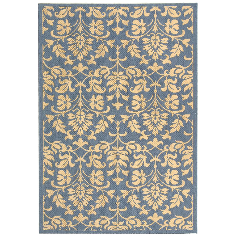 COURTYARD, BLUE / NATURAL, 5'-3" X 7'-7", Area Rug, CY3416-3103-5