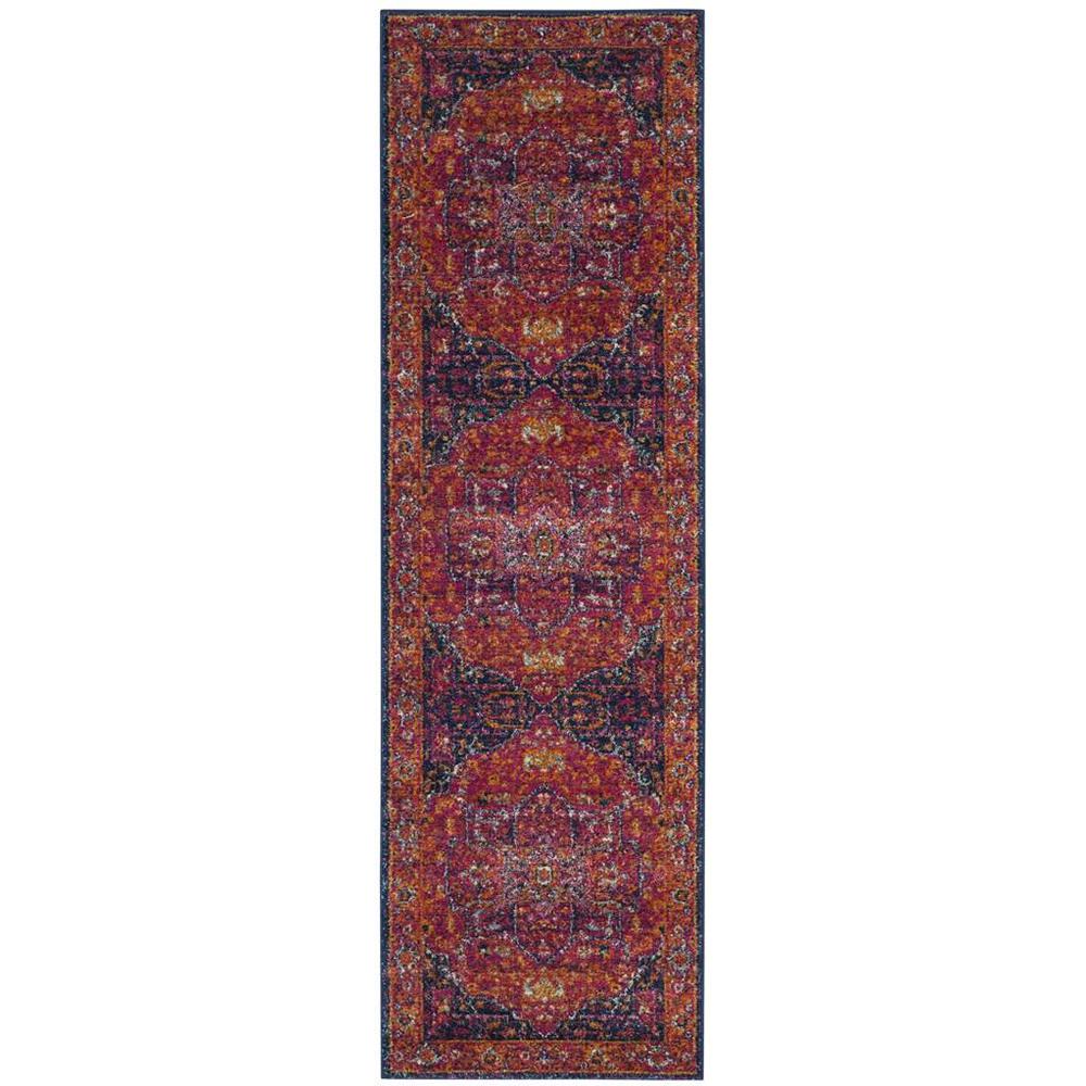 EVOKE, FUCHSIA / ORANGE, 2'-2" X 21', Area Rug