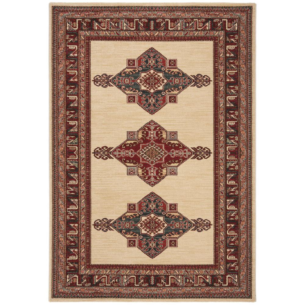 MAHAL, CREME / RED, 8' X 11', Area Rug, MAH628A-8