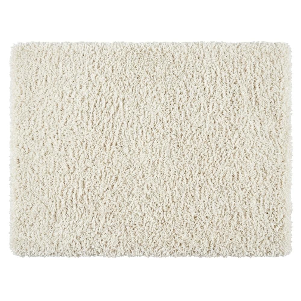Beige Ivory Area Rug with Power Loomed Construction and Medium Rectangle Shape