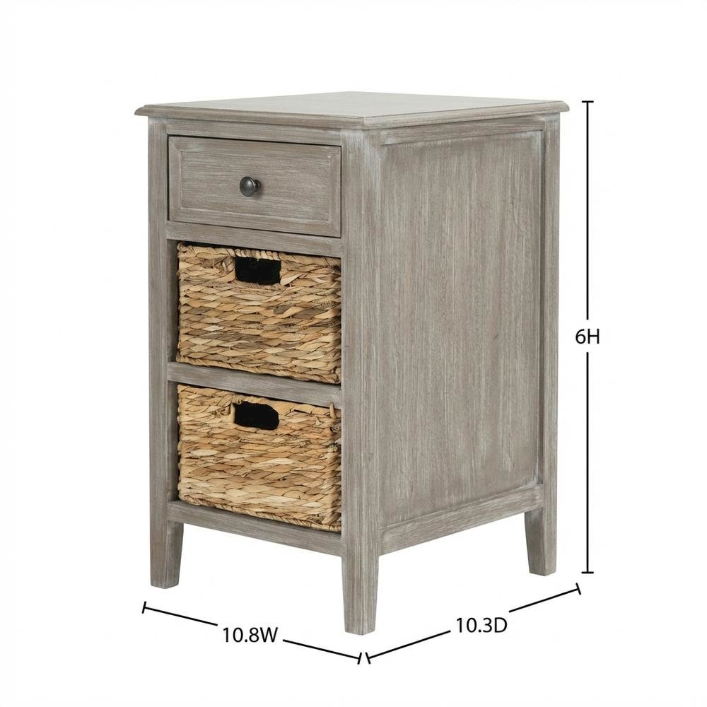 Vintage White, Storage Side Table, Storage Drawer, Quality Build