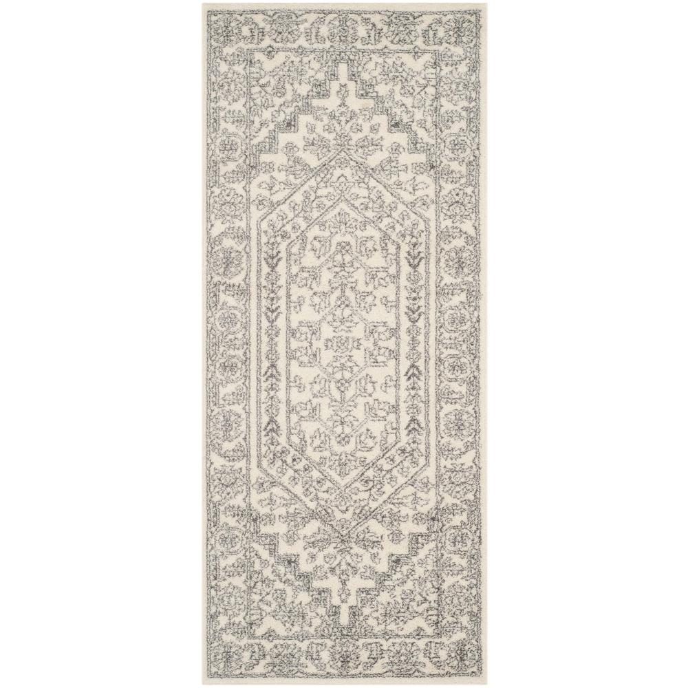 Adirondack, IVORY / SILVER, 2'-6" X 22', Area Rug, ADR108B-222