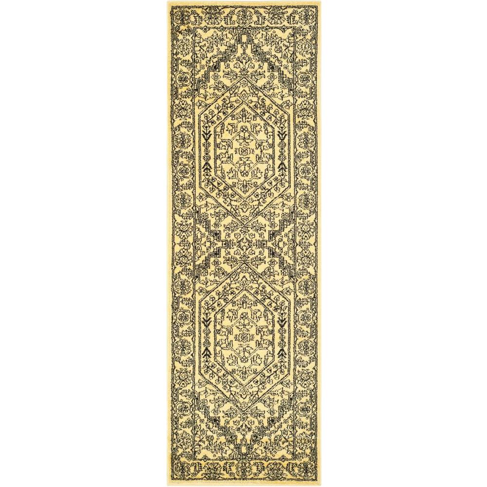 Adirondack, GOLD / BLACK, 2'-6" X 22', Area Rug