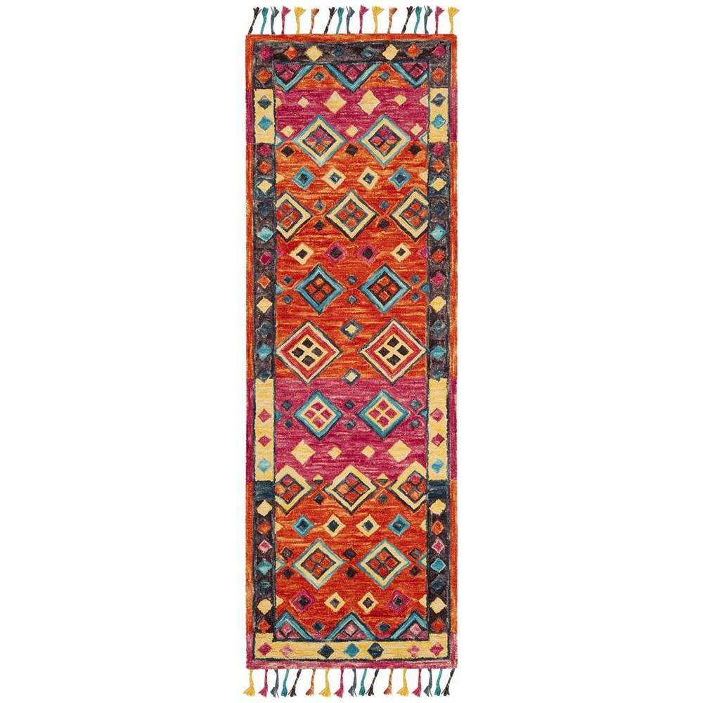 ASPEN, ORANGE / FUCHSIA, 2'-3" X 5', Area Rug