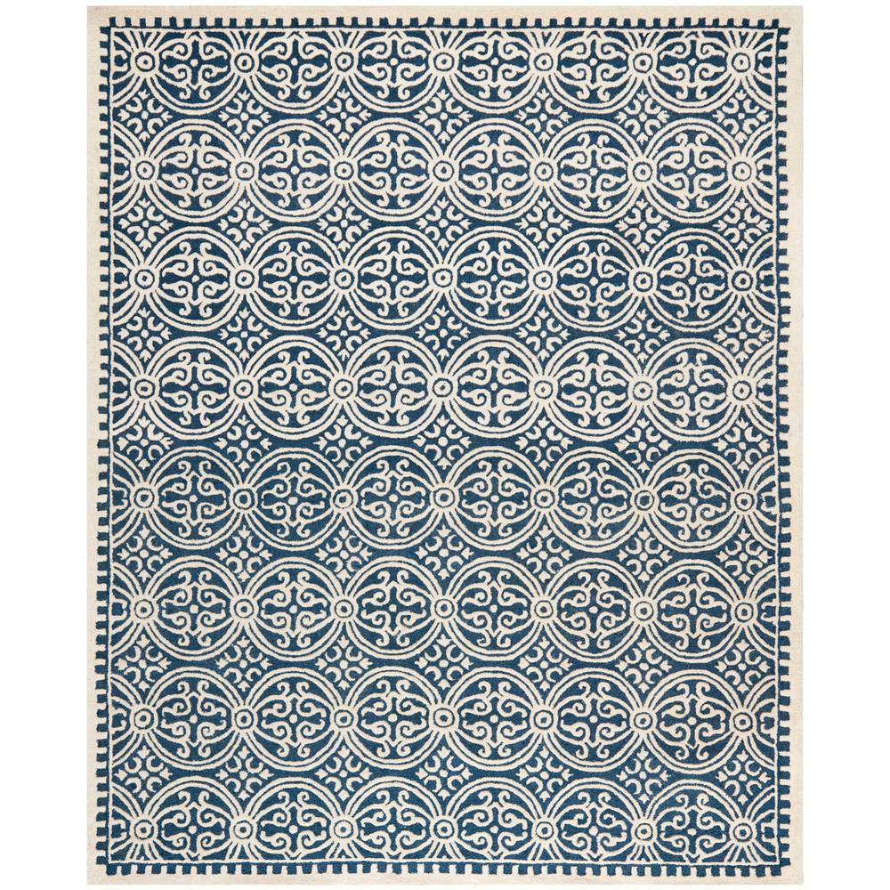 CAMBRIDGE, NAVY BLUE / IVORY, 9' X 12', Area Rug, CAM123G-9