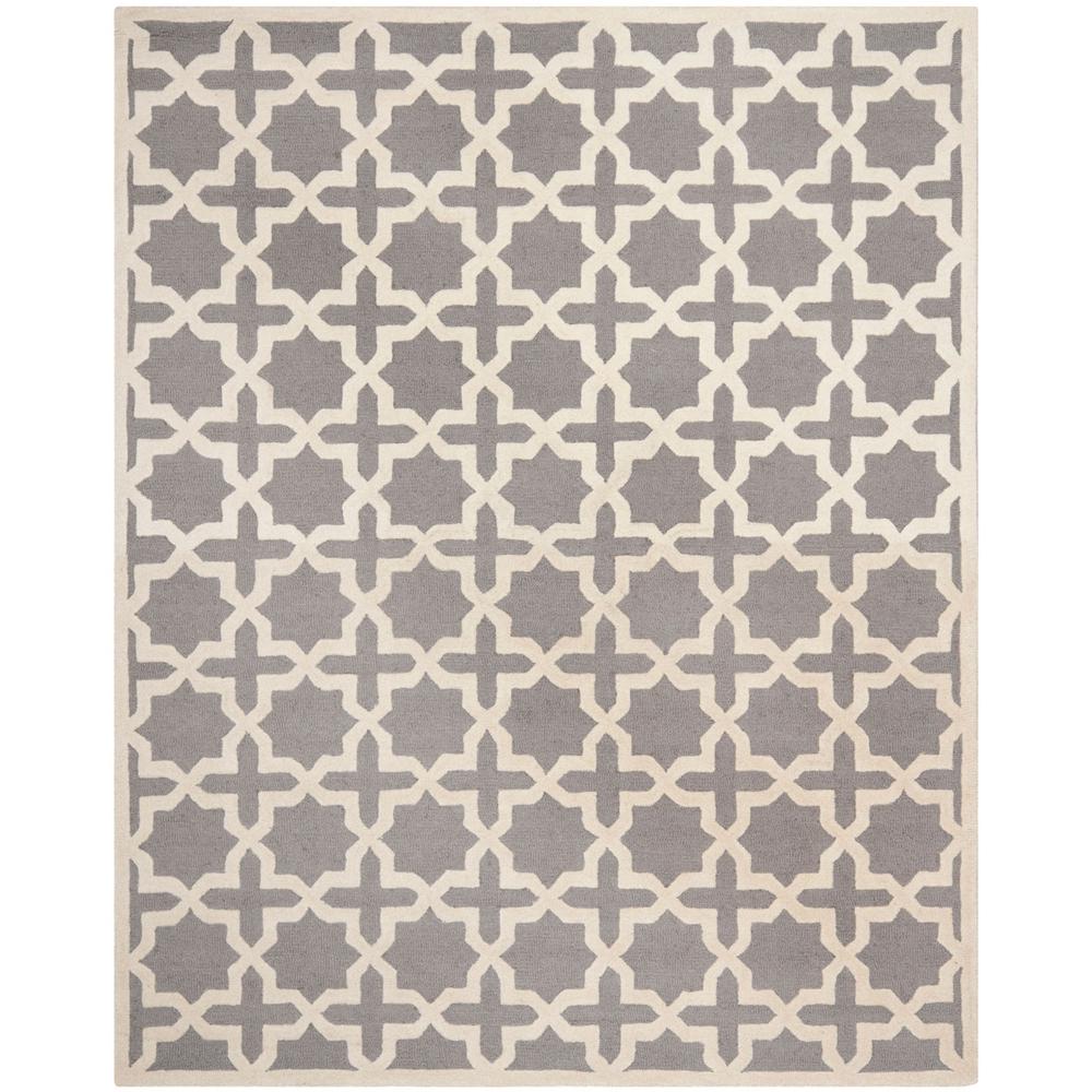 CAMBRIDGE, SILVER / IVORY, 7'-6" X 9'-6", Area Rug, CAM125D-810
