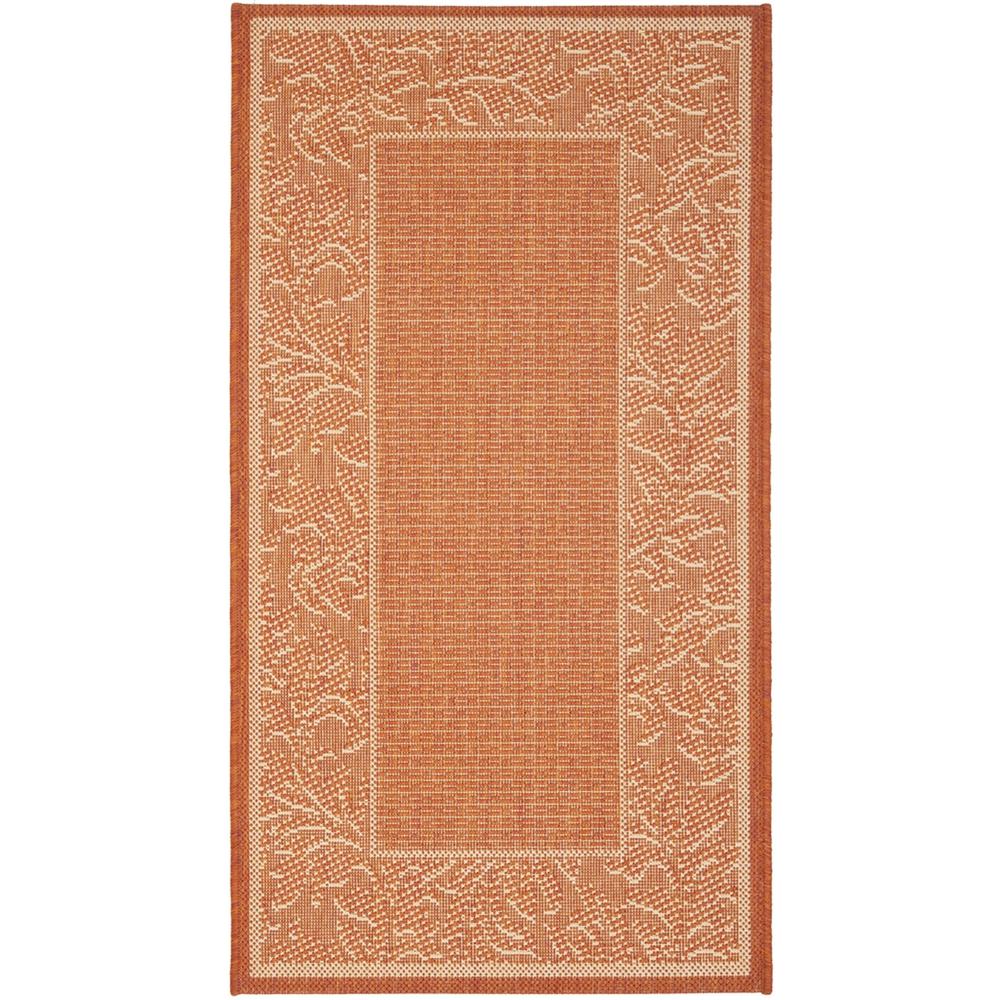 COURTYARD, TERRACOTTA / NATURAL, 6'-7" X 9'-6", Area Rug, CY2666-3202-6