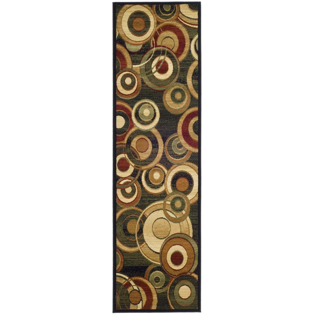 LYNDHURST, BLACK / MULTI, 2'-3" X 8', Area Rug, LNH225B-28