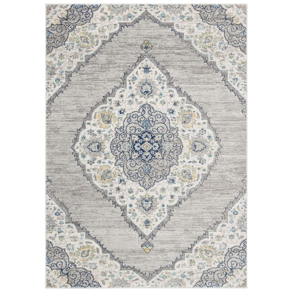 MADISON, LIGHT GREY / BLUE, 6'-7" X 6'-7" Square, Area Rug, MAD153F-7SQ