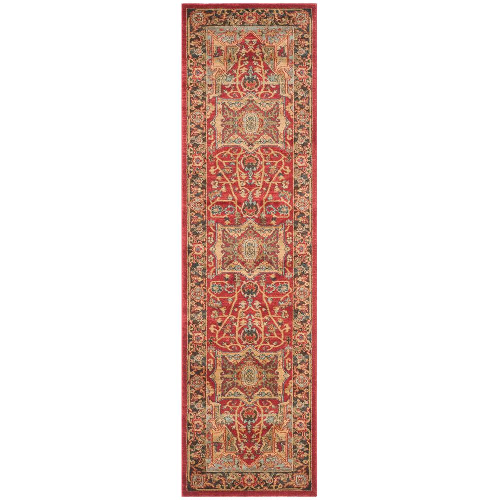 MAHAL, NATURAL / NAVY, 2'-2" X 22', Area Rug