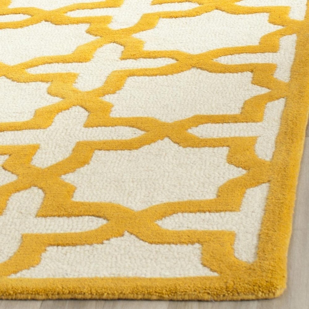 CAMBRIDGE, IVORY / GOLD, 9' X 12', Area Rug, CAM125U-9