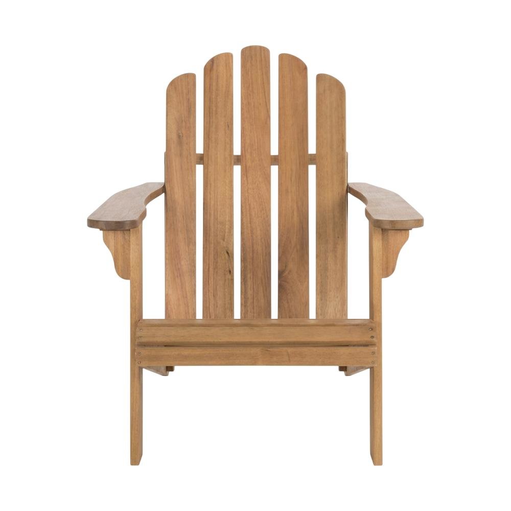 Eucalyptus Adirondack Chair in Finish with Galvanized Steel Hardware