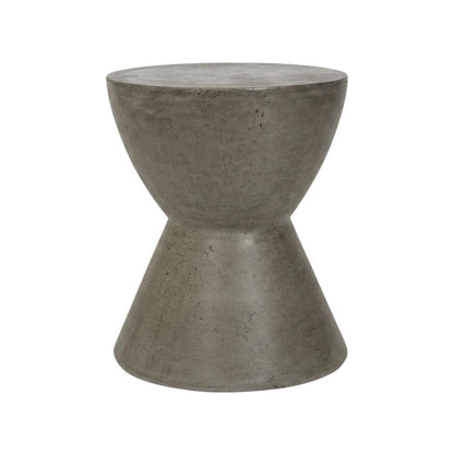 Contemporary Concrete Round Accent Table for Indoor/Outdoor Use