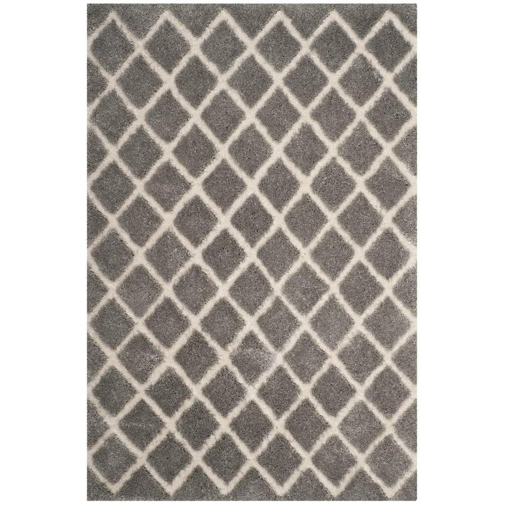 ADRIANA SHAG, LIGHT GREY / CREAM, 8' X 10', Area Rug