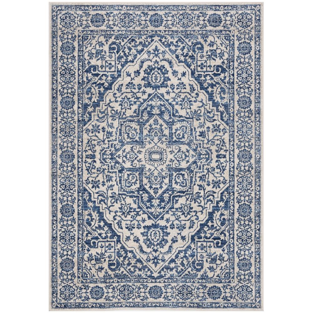 BRENTWOOD, Navy / Light Grey, 9' X 12', Area Rug