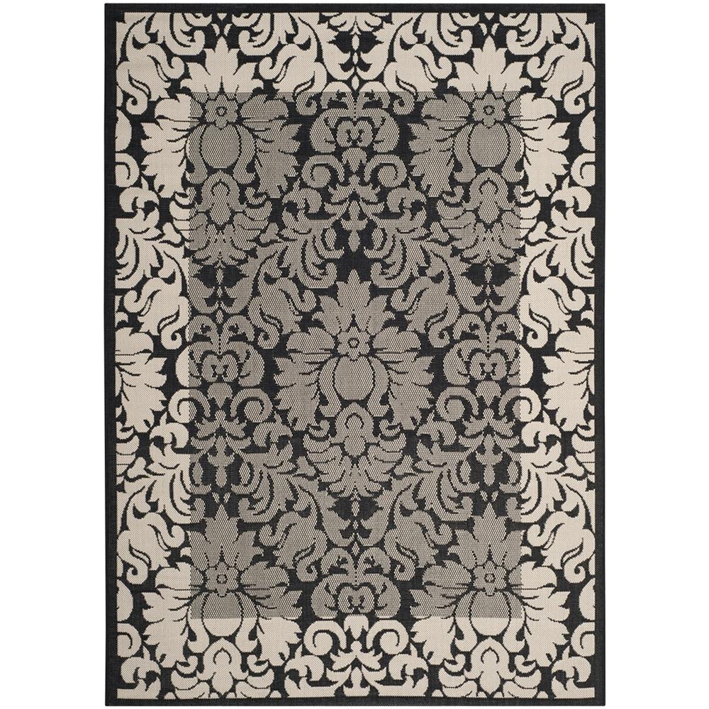 COURTYARD, BLACK / SAND, 5'-3" X 5'-3" Round, Area Rug, CY2727-3908-5R