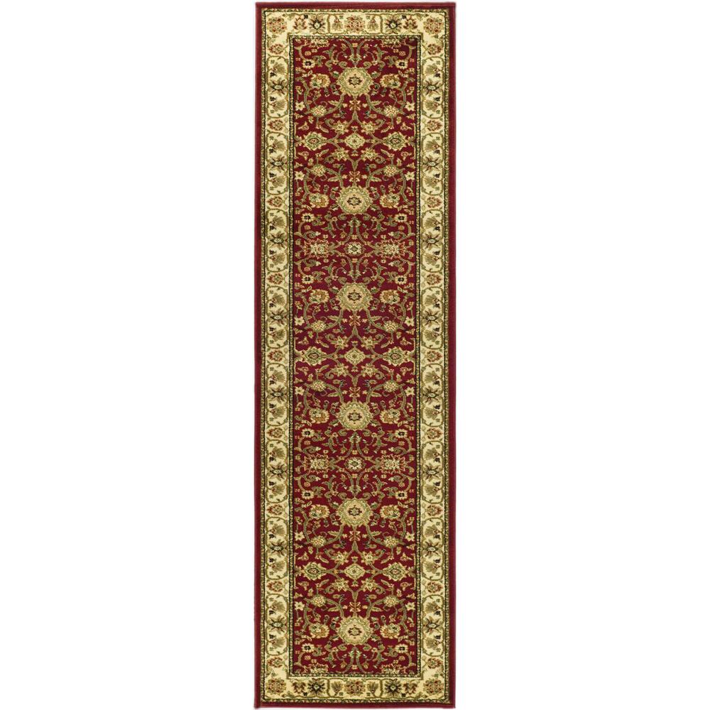 LYNDHURST, Red / Ivory, 2'-3" X 6', Area Rug