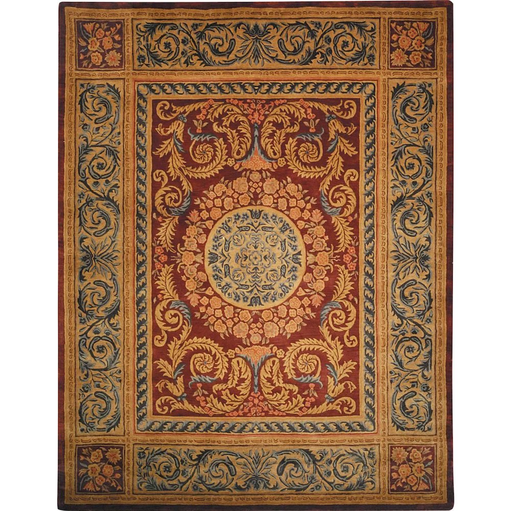 EMPIRE, BURGUNDY / GOLD, 5' X 8', Area Rug
