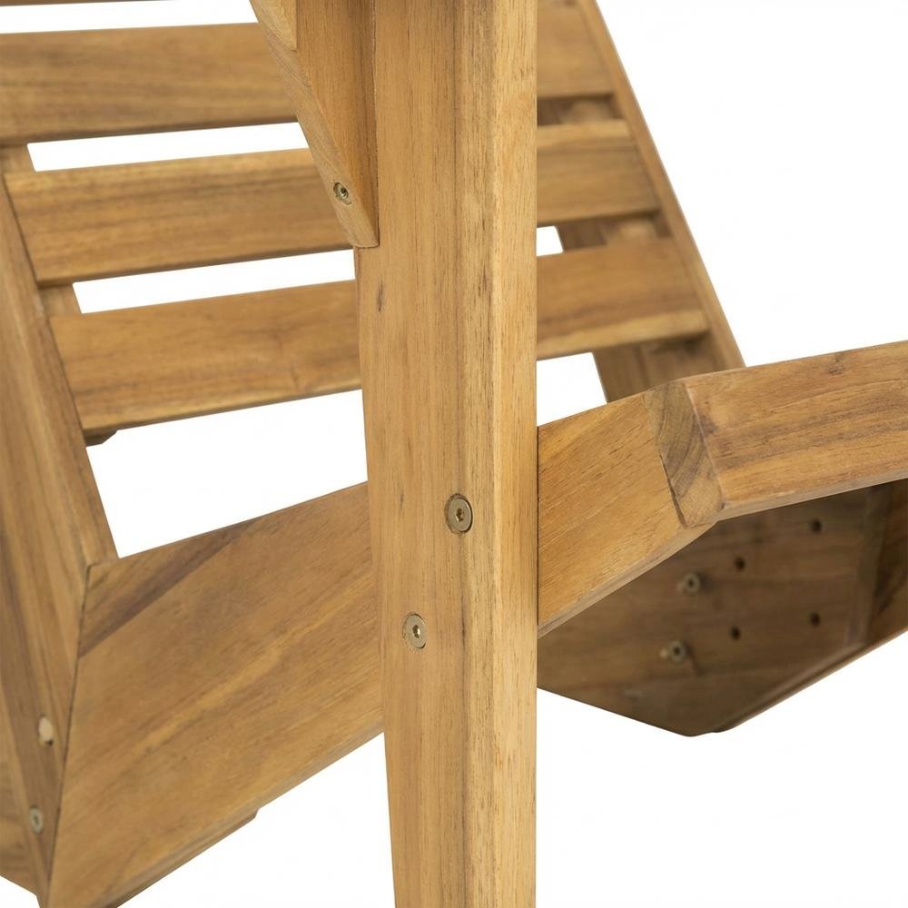 Wooden Acacia Adirondack Chair With Oil Finish And Comfortable Seat