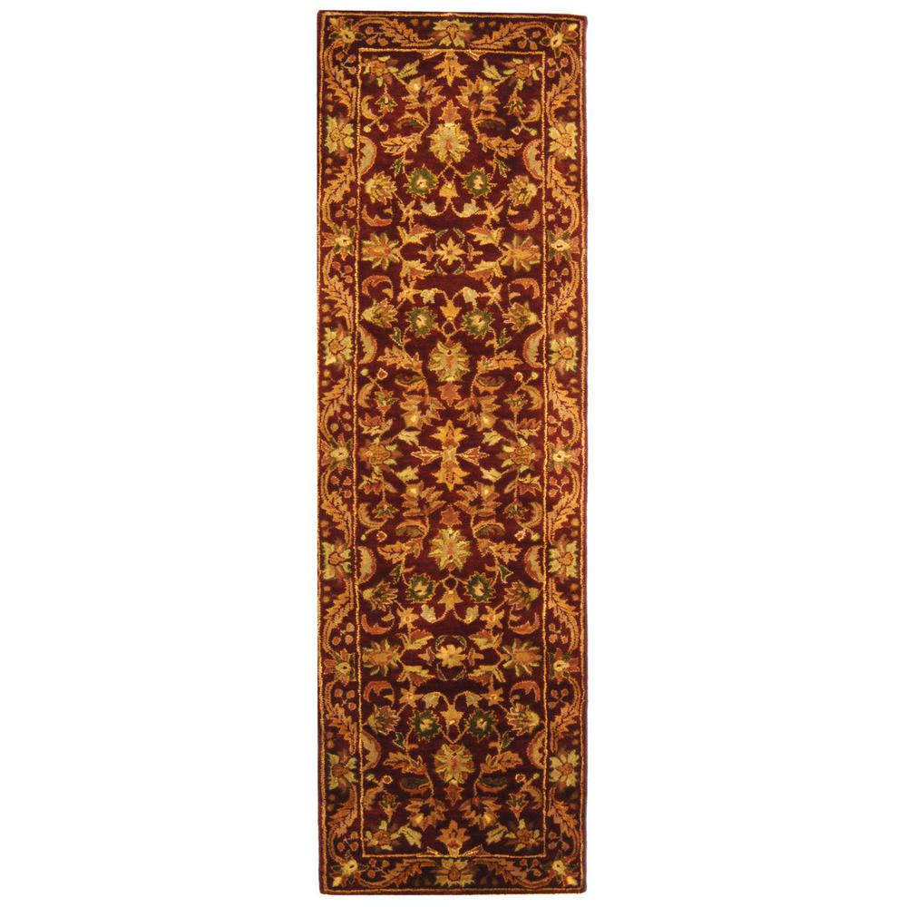 ANTIQUITY, WINE / GOLD, 2'-3" X 8', Area Rug, AT52B-28