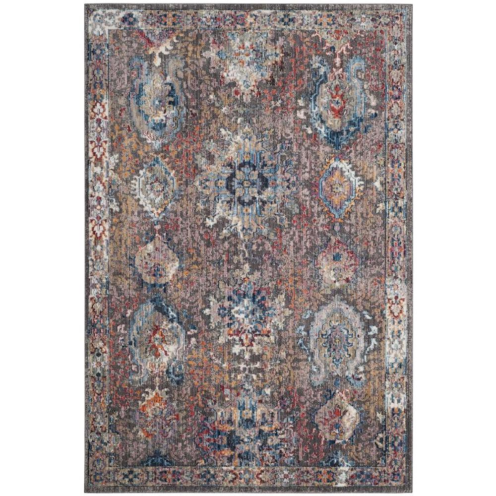 BRISTOL, DARK GREY / BLUE, 9' X 12', Area Rug