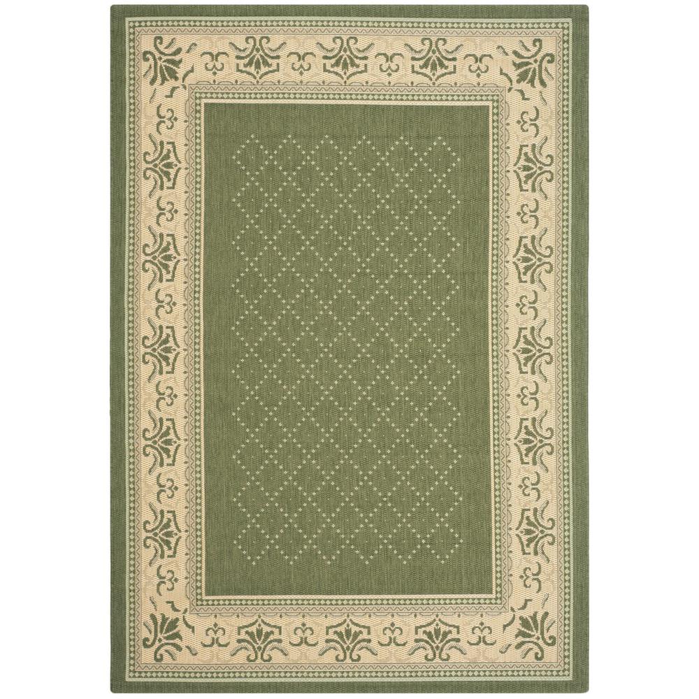 COURTYARD, OLIVE / NATURAL, 6'-7" X 6'-7" Round, Area Rug, CY0901-1E06-7R