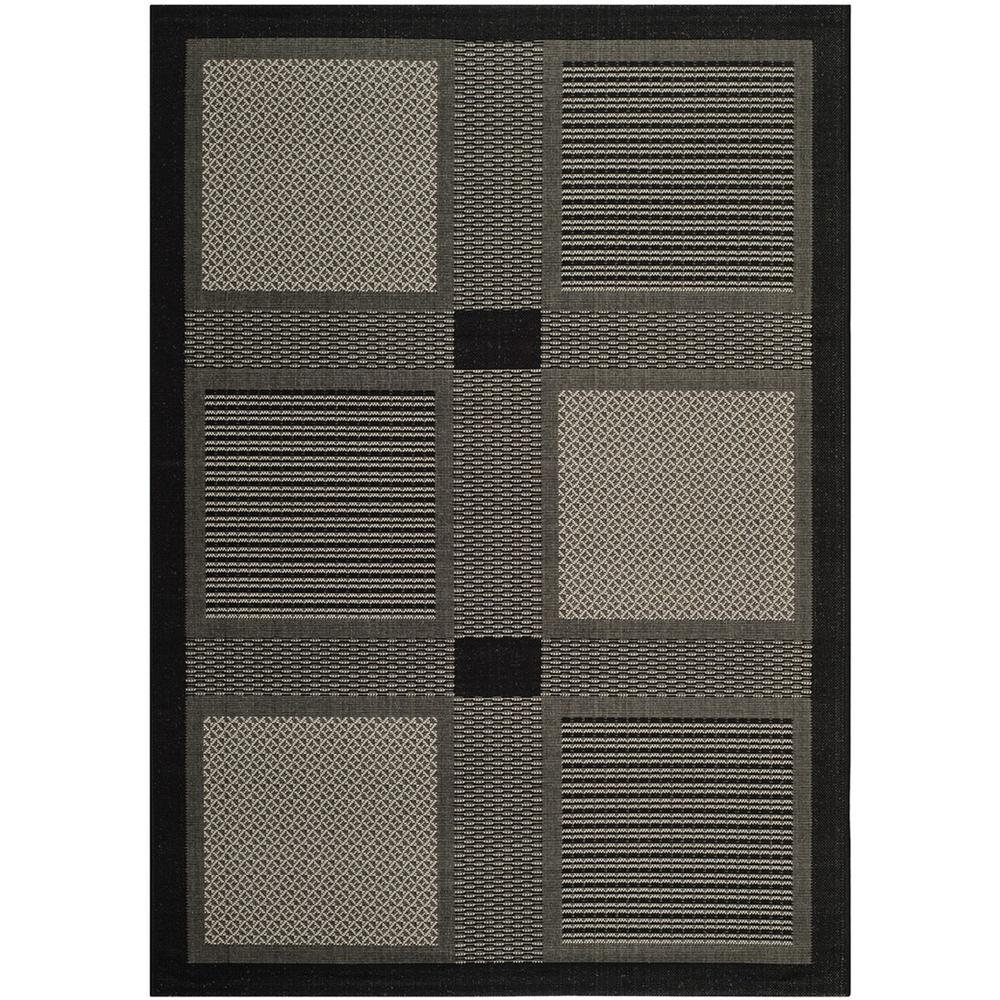 COURTYARD, BLACK / SAND, 5'-3" X 5'-3" Round, Area Rug, CY1928-3908-5R