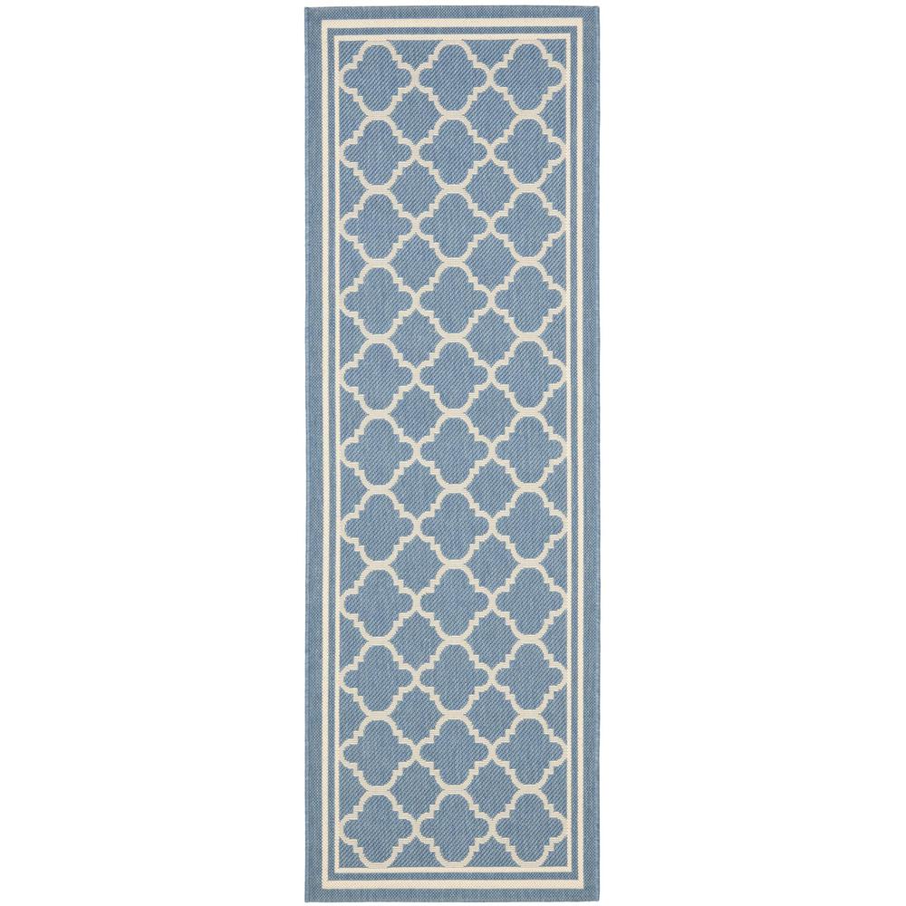 COURTYARD, BLUE / BEIGE, 2'-3" X 8', Area Rug, CY6918-243-28