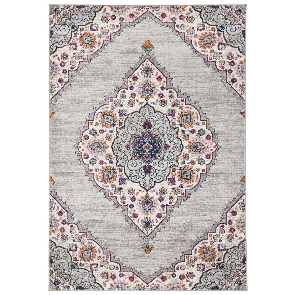 MADISON, LIGHT GREY / FUCHSIA, 9' X 12', Area Rug, MAD153R-9