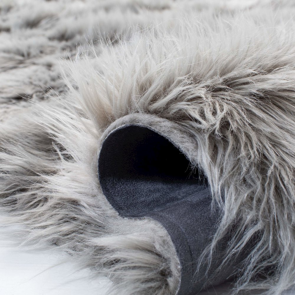 FAUX SHEEP SKIN, GREY, 6' X 9', Area Rug, FSS235D-6