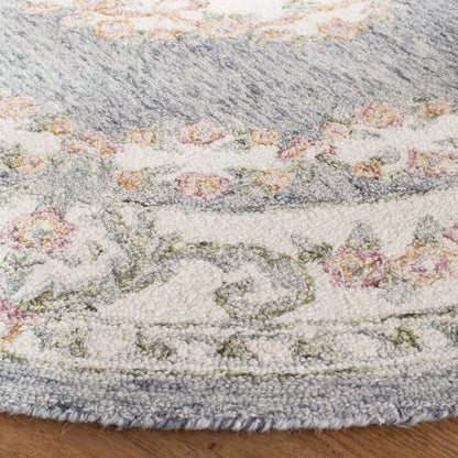 MICRO-LOOP, GREY / IVORY, 5' X 5' Round, Area Rug