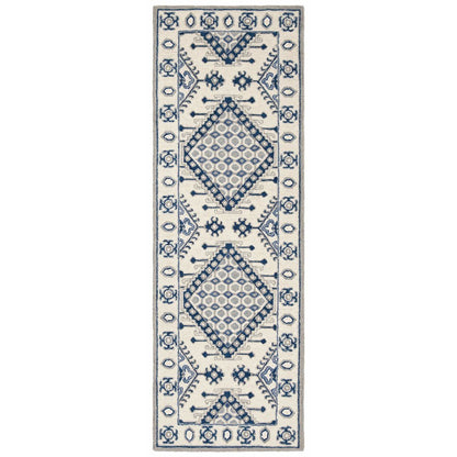 MICRO-LOOP, IVORY / BLUE, 2'-3" X 7', Area Rug, MLP511M-27