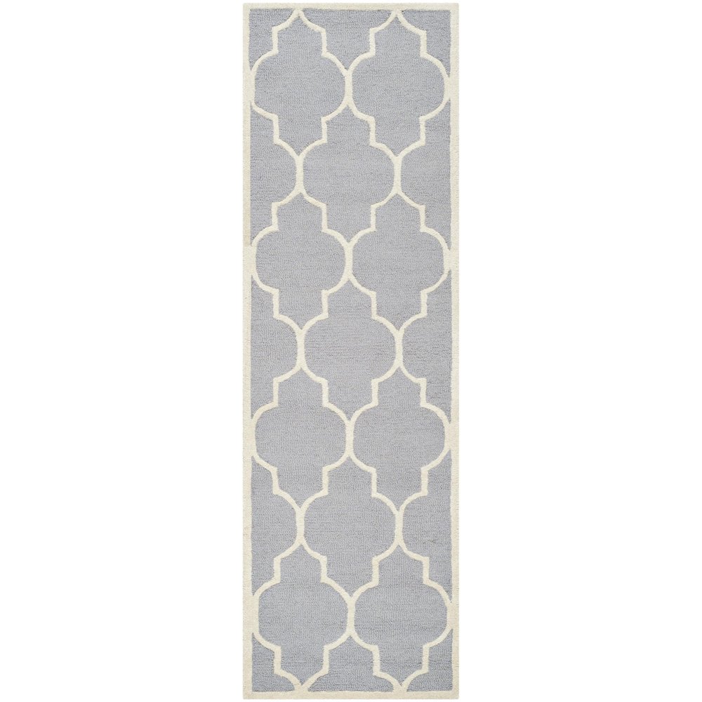CAMBRIDGE, SILVER / IVORY, 2'-6" X 16', Area Rug, CAM134D-216
