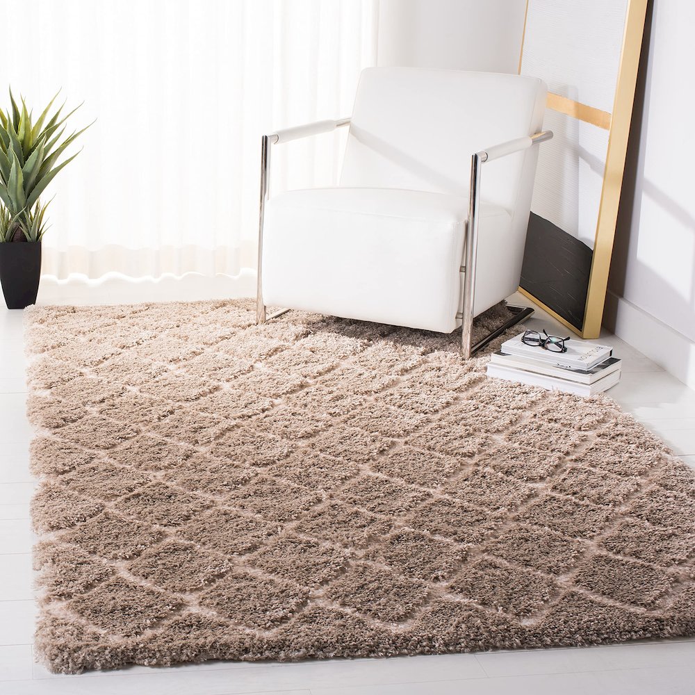 ADRIANA SHAG, BEIGE / CREAM, 5'-1" X 7'-6", Area Rug