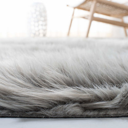 FAUX SHEEP SKIN, GREY, 6' X 9', Area Rug, FSS235D-6