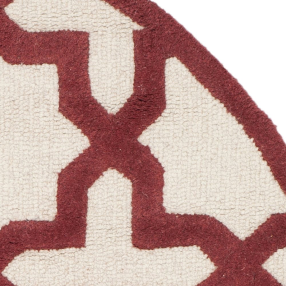 CAMBRIDGE, IVORY / RUST, 6' X 6' Round, Area Rug, CAM125I-6R