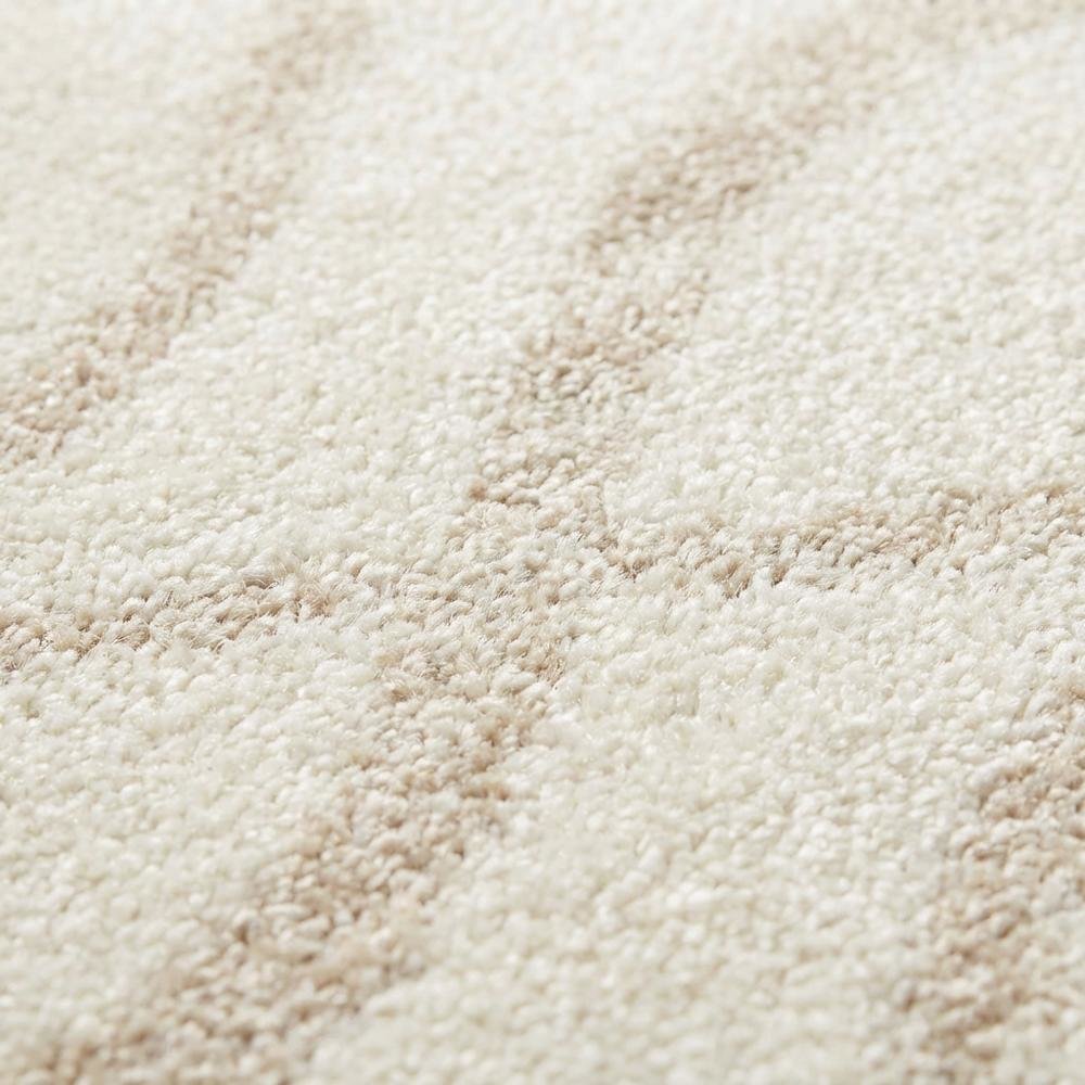 Cream and Champagne Area Rug, Power Loomed, Plush Polypropylene Pile