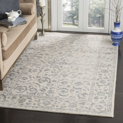 GLAMOUR, SILVER / IVORY, 6' X 6' Square, Area Rug, GLM515A-6SQ